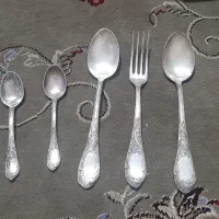 یک دست کامل چاشق و چنگال نقره