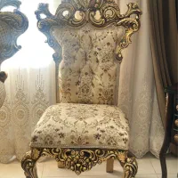 مبلمان سلطنتی استیل چوب راش منبت زیبا ورق طلا