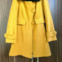 پالتو زنانه شیک رنگ خردلی