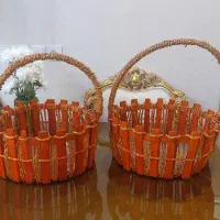 ۴ عدد سبد تزئینی چوبی