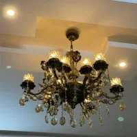 دو عدد لوستر ۱۲شعله برنج و برنز