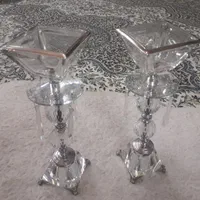 بلور ایتالیا اصل دور نقره ای|ظروف سرو و پذیرایی|اصفهان, باغ فدک|دیوار