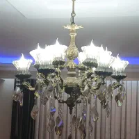 لوستر برنزی دوازده شعله درحدنو