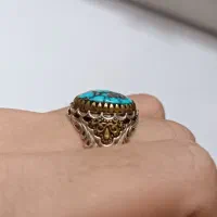 انگشتر فیروزه شجر رکاب نقره۹۲۵|جواهرات|مشهد, هدایت|دیوار