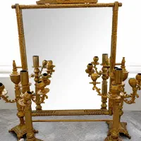 آیینه شمعدان برنجی