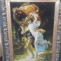 تابلو فرش دست بافت تبریز ابریشم طرح آدم و حوا|تابلو فرش|شاهینشهر, دکتر حسابی|دیوار