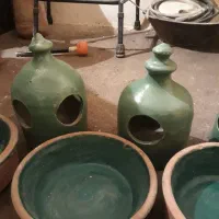 ابخوری و لانجین برای لانه پرندگان سفالی|لوازم جانبی حیوانات|کرمانشاه, |دیوار