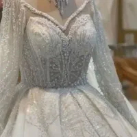 لباس عروسی شیک کار شده عربی