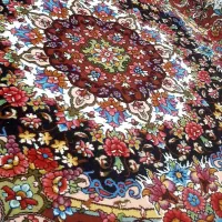 جفت فرش دستباف دایره به قطر ۲ متر سالاری رج ۳۰