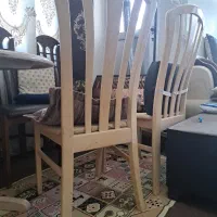 میز ناهارخوری سوئدی ۶ نفره کارکرده|میز و صندلی غذاخوری|فشم, |دیوار