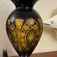 دو عدد گلدان شیشه ای بزرگ تزیینی شیک و سالم