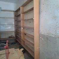 قفسه چوبی مخصوص همه چی|کتابخانه، شلف، قفسههای دیواری|نورآباد, |دیوار
