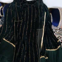 لباس محلی مخمل سبز ماشی خوشرنگ تمیز نو|لباس|یاسوج, |دیوار
