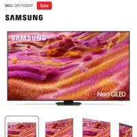 تلویزیون  75 لینج سامسونگ  اکبند