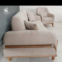 مبل و میز و صندلی ناهار خوری ست** رنگ نسکافه ای