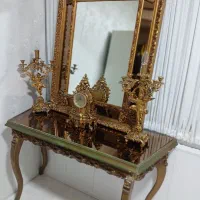 آینه و شمعدان برنز