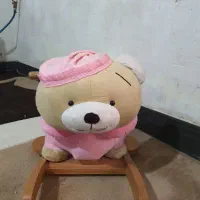 راکر خرس تدی.صندلی زرافه .خرس .تعدادی عروسک