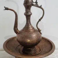 آفتابه و لگن قریمی مس کاردست|کلکسیون اشیاء عتیقه|تهران, شهرک ولیعصر شمالی|دیوار