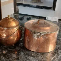 قابلمه مسی وآفتابه برونج