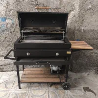 باربیکیو  زغالی، گازی فن دار