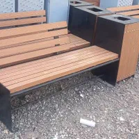 نیمکت و سطل زباله پارکی و ویلایی فولادی و چوبی|صندلی و نیمکت|تهران, فردوس|دیوار