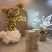 بادکنک ارایی و گل ارایی رنگین کمان