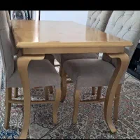 میز غذاخوری ۴نفره طلایی
