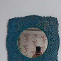 آینه معقر فیروزه ای
