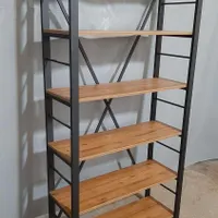 قفسه کتاب ، کتابخانه چوبی فلزی مدل 6200|کتابخانه، شلف، قفسه‌های دیواری|تبریز, |دیوار