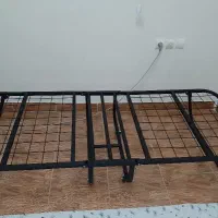 تخت فلزی تاشو یک نفره همراه تشک تاشو