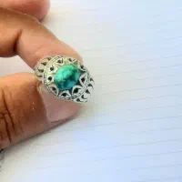 انگشتر نقره نگین فیروزه