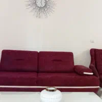 مبل تخت خواب شو ۸نفره بامیز وسط و۲ میز کوچک