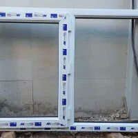 پنجره UPVC لولایی آق پروفیل 150 × 100