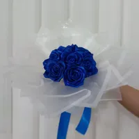 7شاخه شاین آبی کاربنی|گل مصنوعی|قوچان, |دیوار