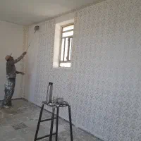 رنگ کاری ساختمان طرح کاغذ دیواری