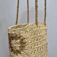 کیف دوشی رافیا مدل آفتابگردون|کیف، کفش، کمربند|رشت, پارک شهر|دیوار