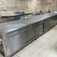 میز و سینک تمام استیل کارگاهی