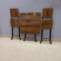 میز و صندلی تاشو چوبی(کافه/فست فود/منزل)|میز و صندلی غذاخوری|رشت, سعدی (تختی)|دیوار