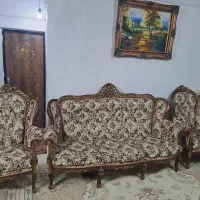 مبلمان سلطنتی فروش یا معاوضه|مبلمان خانگی و میز عسلی|رشت, پیرکلاچای|دیوار