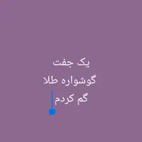 یک جفت گوشواره طلا گم کردم