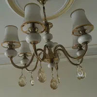 لوستر ۶ شاخه به همراه دیوار کوب