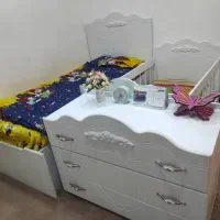 سرویس خواب کامل دو منظوره کودک و نوجوان|تخت و سرویس خواب|بوشهر, |دیوار