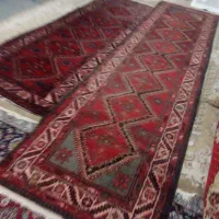 فرش دست بافت قدیمی عتیقه یکی ۴دریک یکیش۳دریک