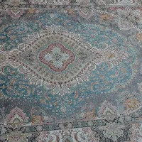 فرش ابریشم ماشینی دستباف گونه ۹متری