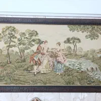 تابلو ترمه دختر گل فروش