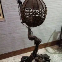آباژور چوبی همراه چراغ تخفیف دارد