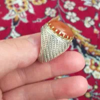 انگشتر عقیق نقره رکاب فیلی کار استاد معراج نو