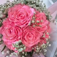 دسته گل روبانی