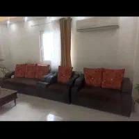 مبل راحتی ۷ نفره روکش چرم و پارچه ترکیبی|مبلمان خانگی و میز عسلی|رشت, یخسازی|دیوار