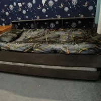 تخت دونفره کشویی با تشک|تخت و سرویس خواب|تهران, کوهک|دیوار